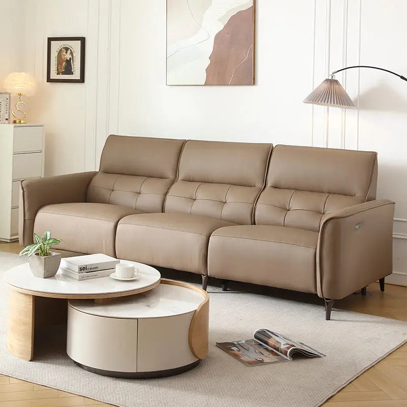Luxury Classic Ecological Leather Sofa Set Space Saving Telescopic Dual Purpose Set Living Room Sofa Marsiling Furniture