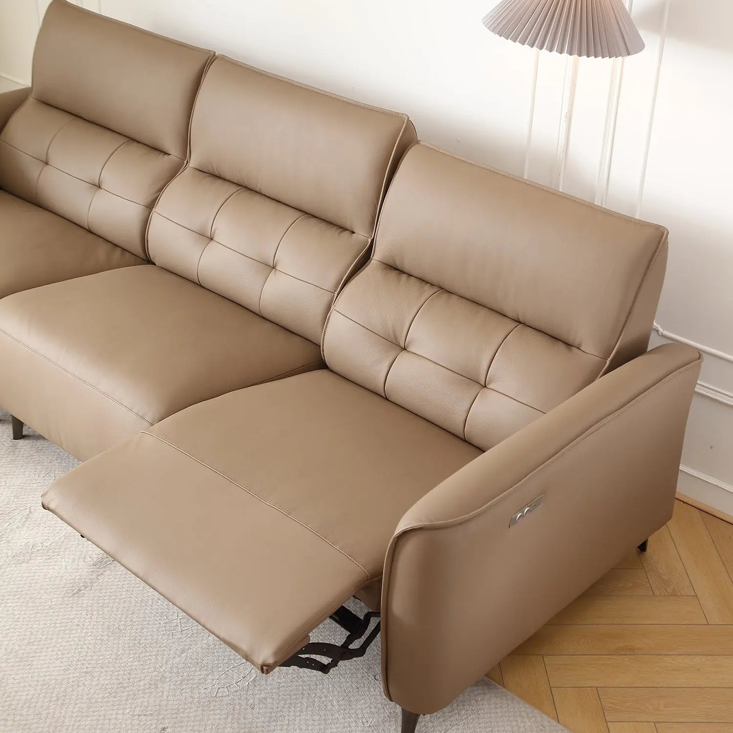 Luxury Classic Ecological Leather Sofa Set Space Saving Telescopic Dual Purpose Set Living Room Sofa Marsiling Furniture