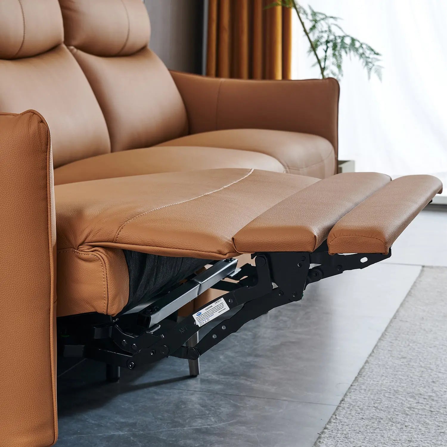 Upholstery Modern Sectional 3-Seater Functional Grain Leather Sofa for Home Living Room Marsiling Furniture