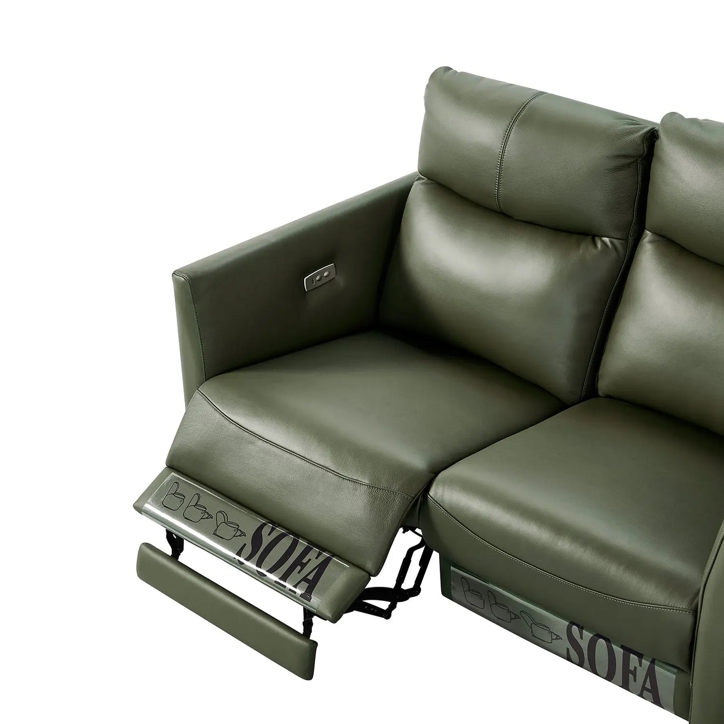 European Style Furniture Living Room Sofa Leather Functional Recliner Couch Marsiling