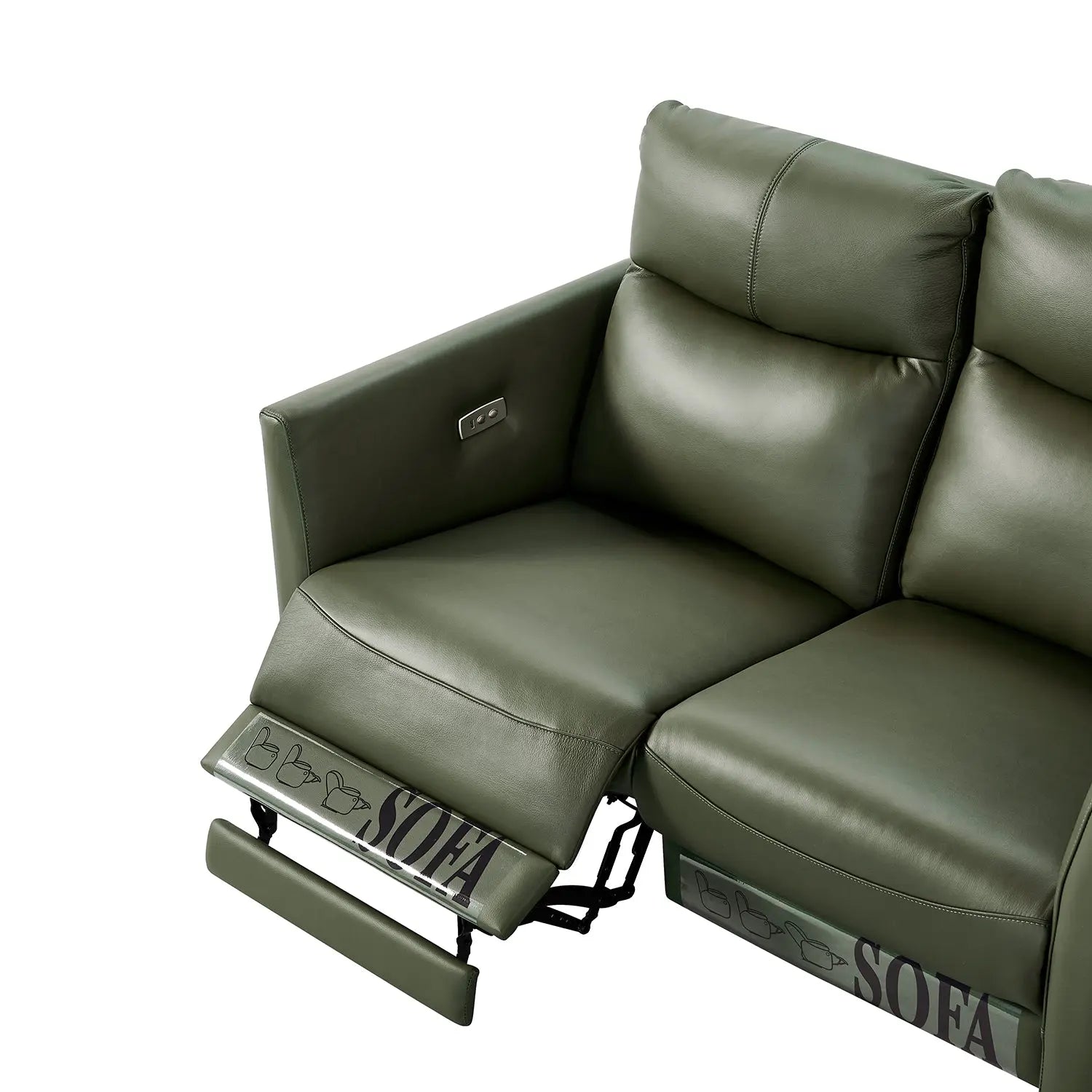 European Style Furniture Living Room Sofa Leather Functional Recliner Couch Marsiling