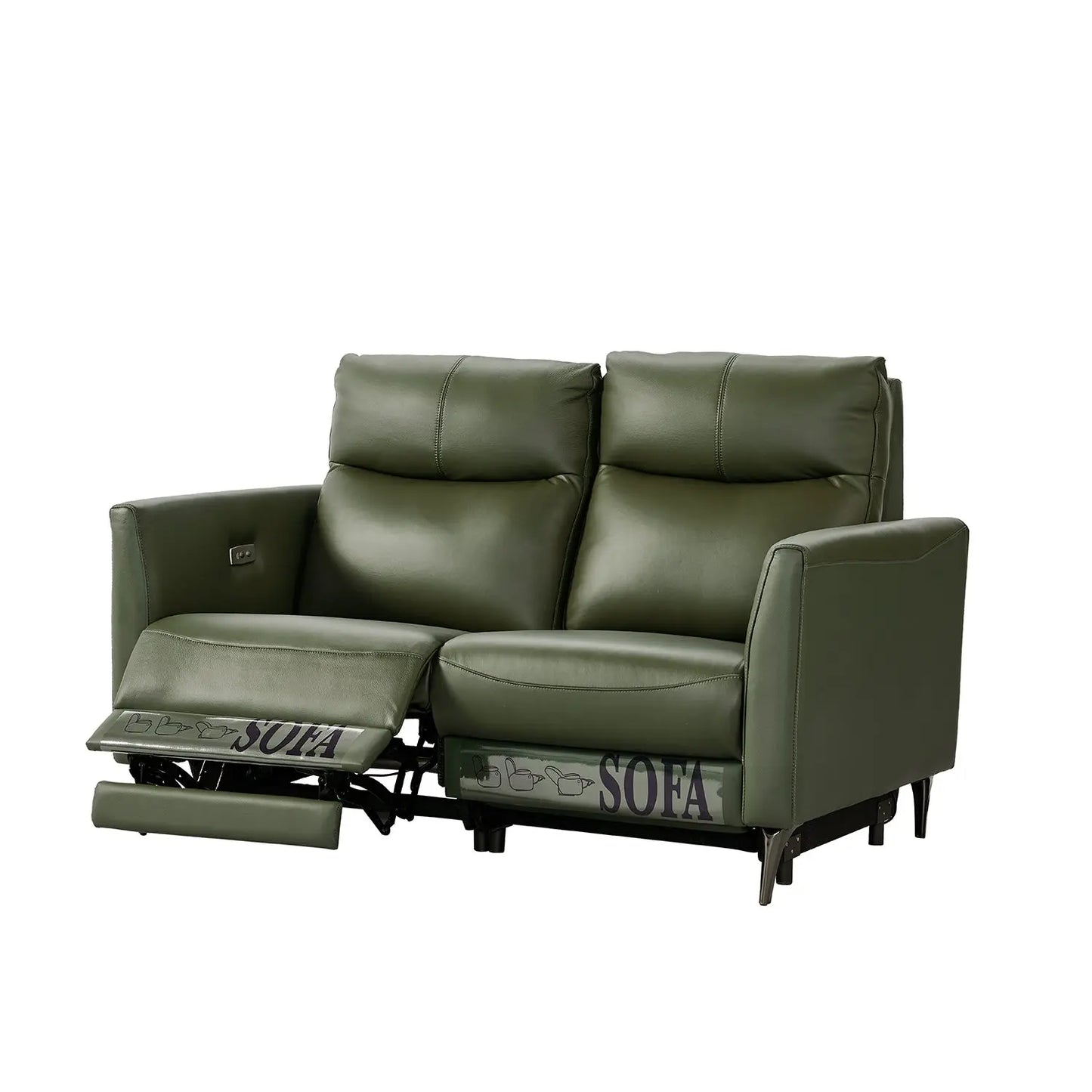 European Style Furniture Living Room Sofa Leather Functional Recliner Couch Marsiling