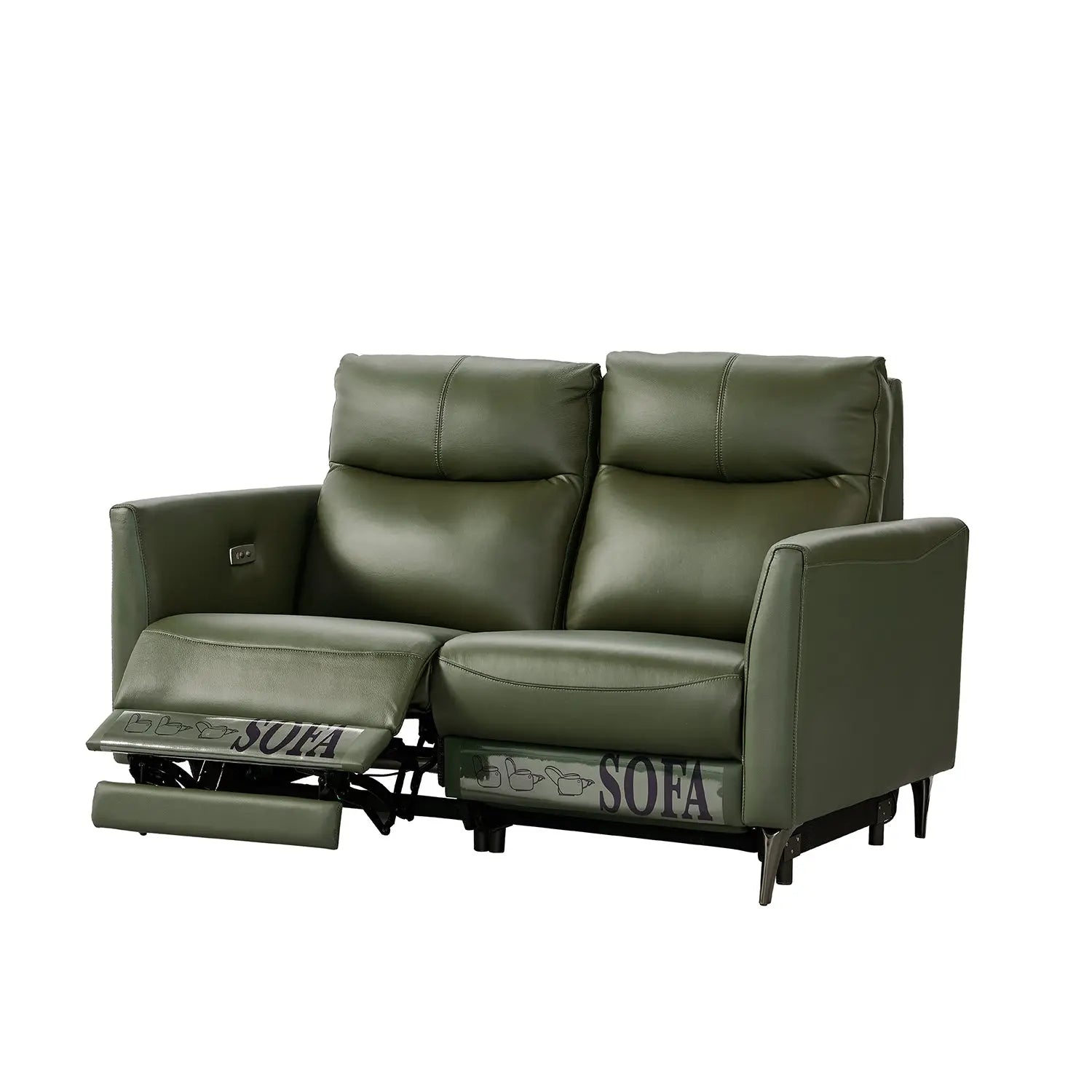 European Style Furniture Living Room Sofa Leather Functional Recliner Couch Marsiling