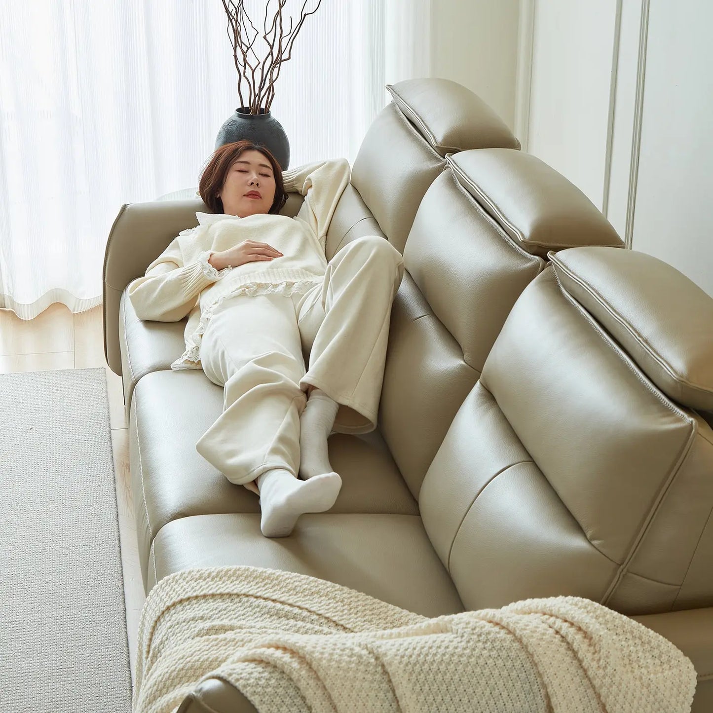 Modern Smart Furniture Sofa Set Electric Adjustable Function Leather Sectional Modular Recliner Couch Sofa Marsiling Furniture
