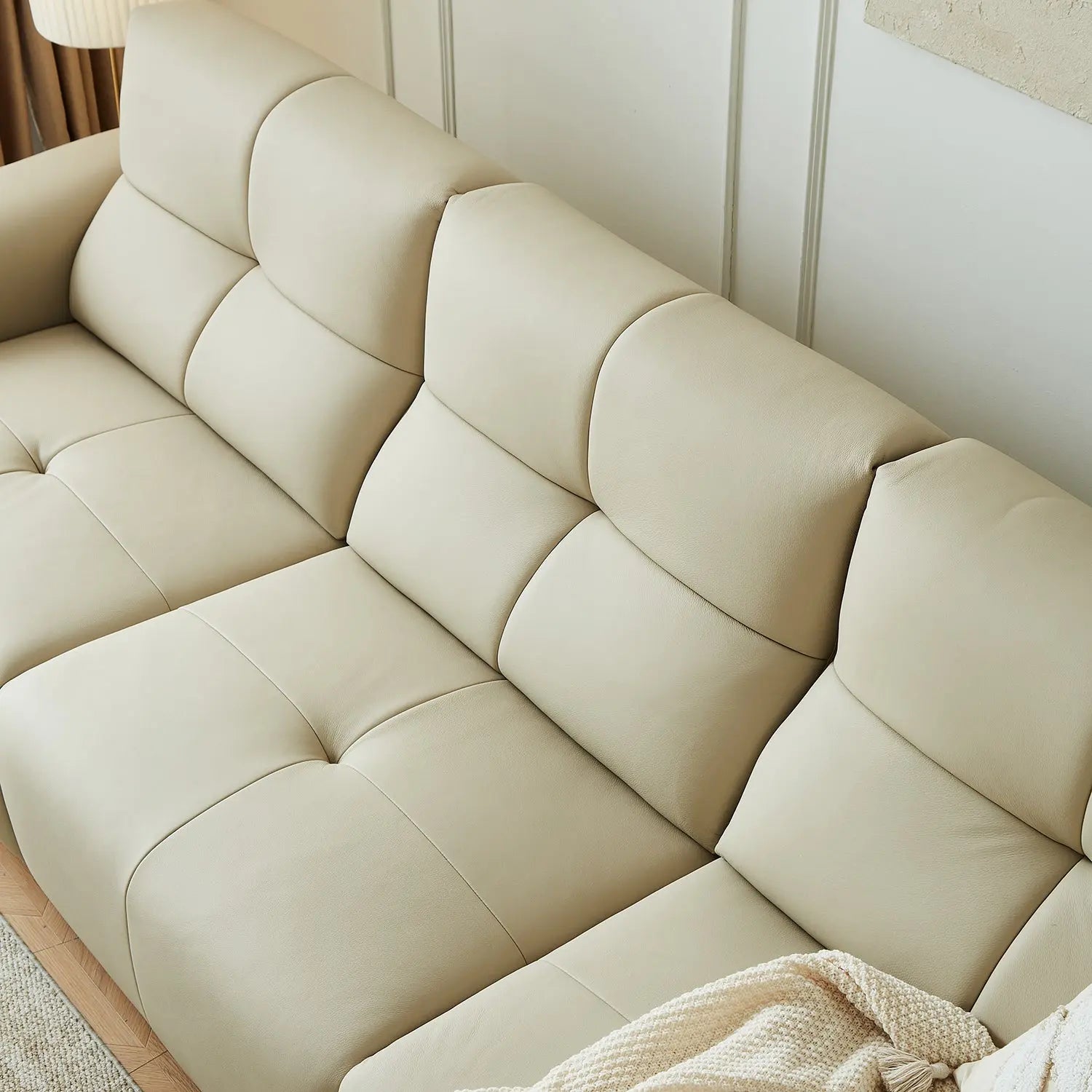 Living Room Ltalian-Style Electric Multi-Function First-Class Capsule Combination Leather Sofa Marsiling