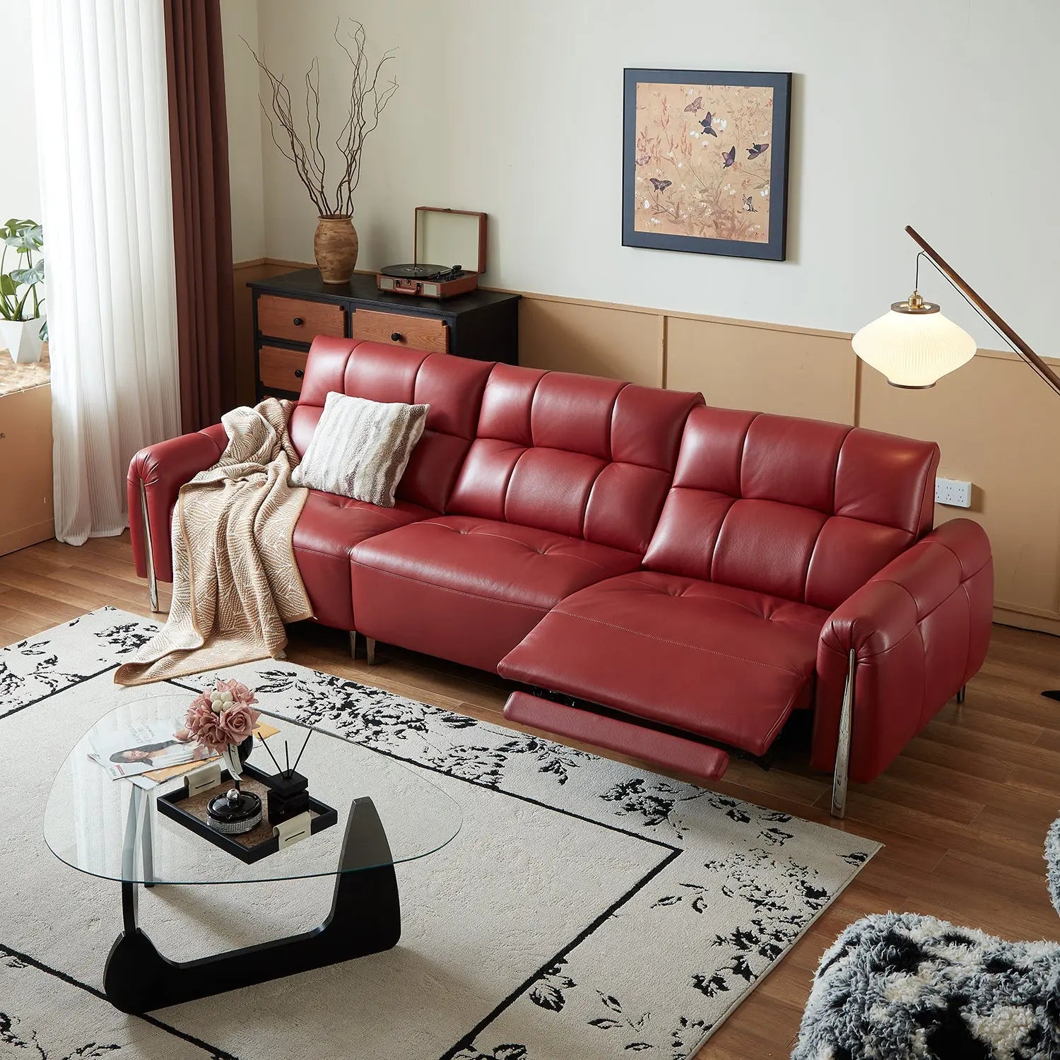Luxury Leather Electric Control Recliner Sofa Hand Made Factory Price Functional Sectional Sofa Marsiling