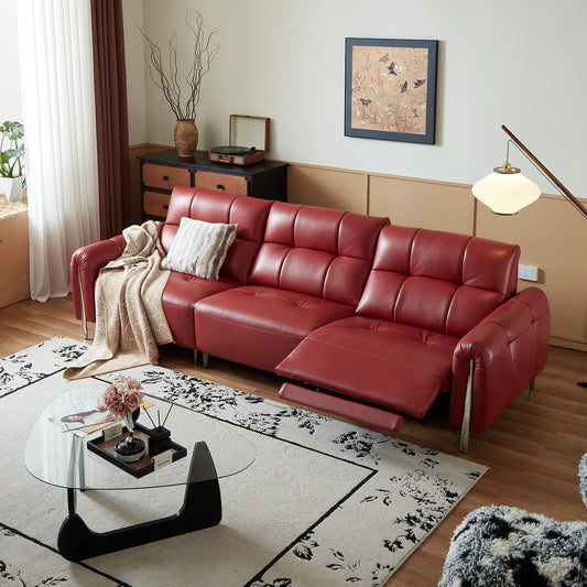 Luxury Leather Electric Control Recliner Sofa Hand Made Factory Price Functional Sectional Sofa Marsiling