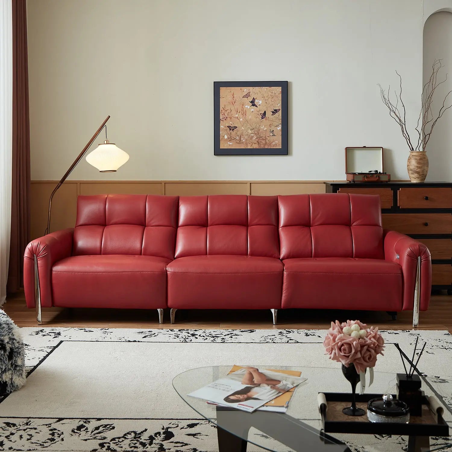 Luxury Leather Electric Control Recliner Sofa Hand Made Factory Price Functional Sectional Sofa Marsiling