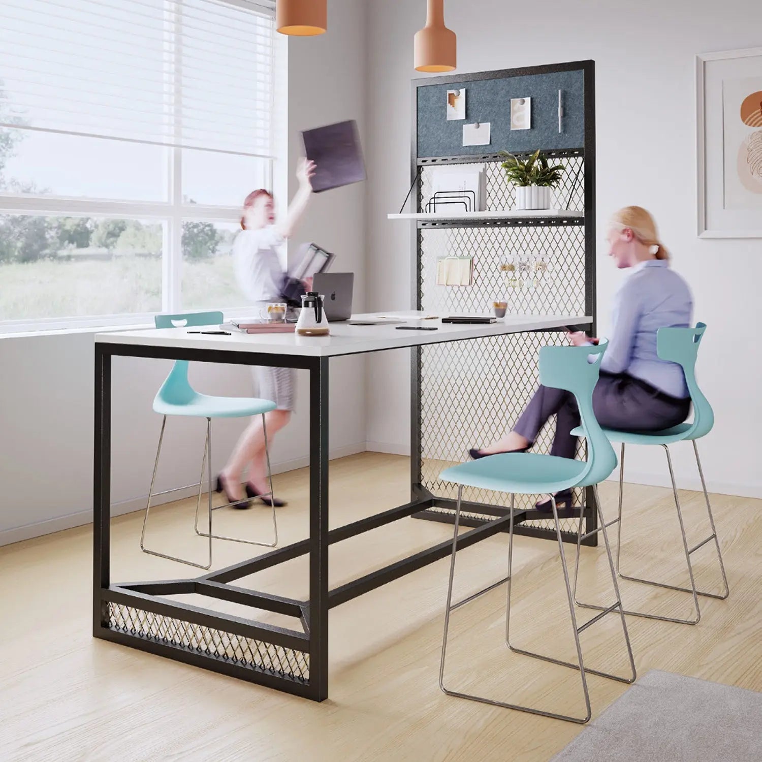 Modern Commercial Office Leisure Coffee Tables Meeting Rectangular Wooden Dining Bar Table Marsiling