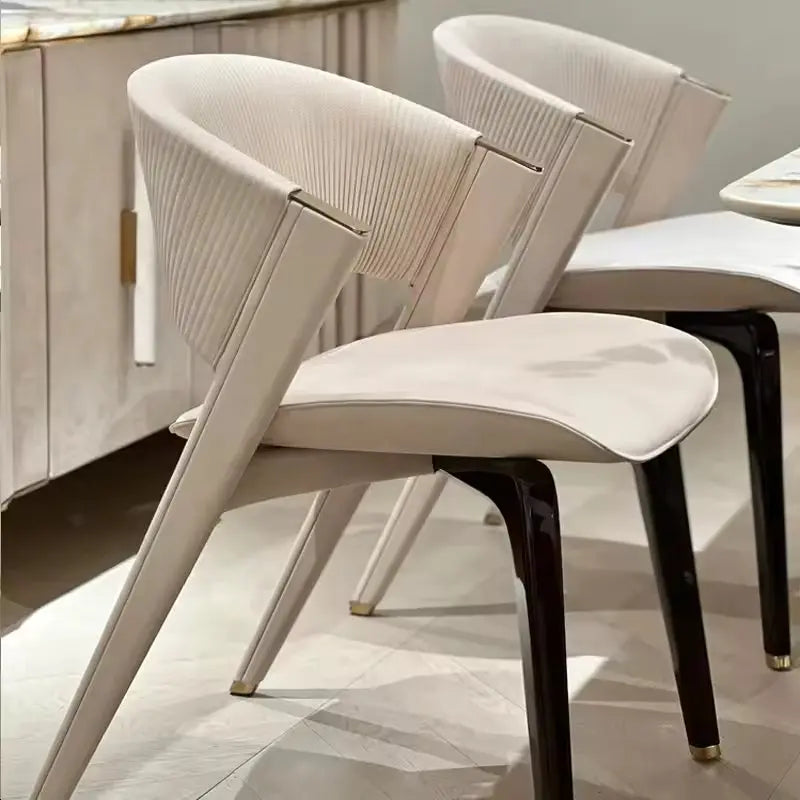 Nursing Home Dining Room Bedroom Study Office Garden Beige Leather Fan Folding Chairs Marsiling