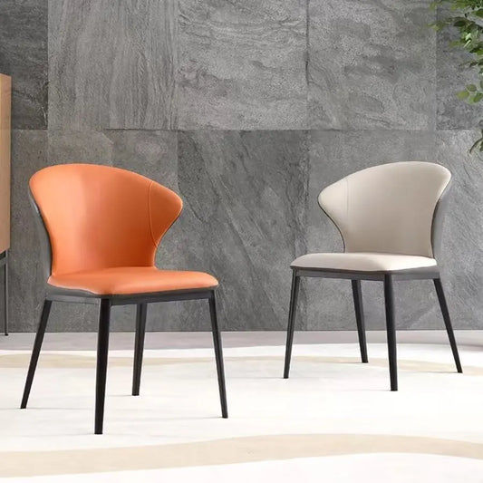 Minimalist Designer Restaurant PU Airplane Shell Chairs Leisure Furniture Bar Dining Chair Marsiling