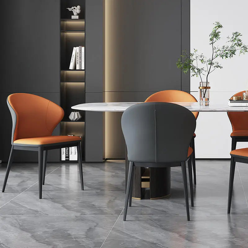 Minimalist Designer Restaurant PU Airplane Shell Chairs Leisure Furniture Bar Dining Chair Marsiling