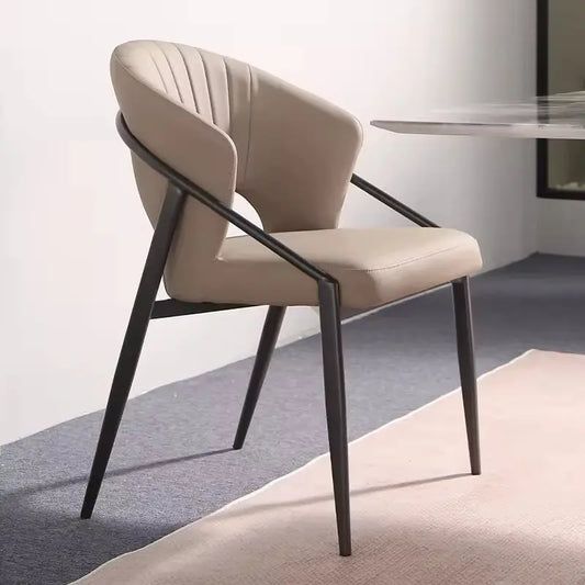 Modern Upholstered Kitchen Chair Comfortable PU Leather Dinner Chairs for Kitchen Dinning Room Marsiling