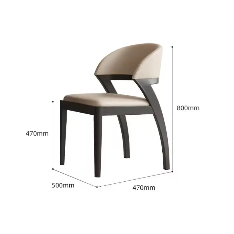 Wooden Armless Dining Chairs Mid Century Modern Upholstered Kitchen Chairs with Back and Wood Frame Marsiling