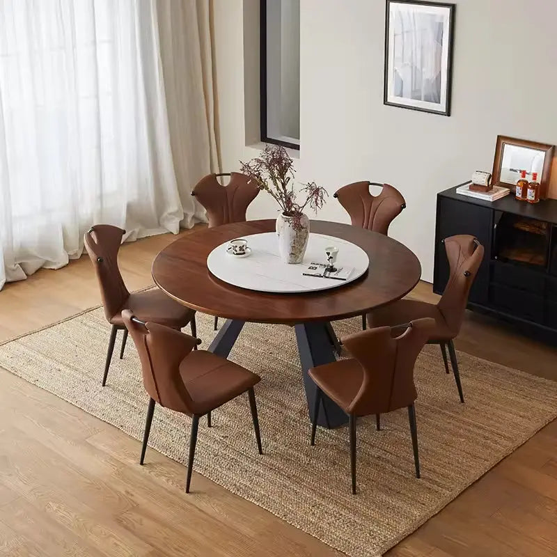 Luxury Hotel Commercial Restaurant Furniture Italian Designer Leather Dining Chairs High Back Marsiling