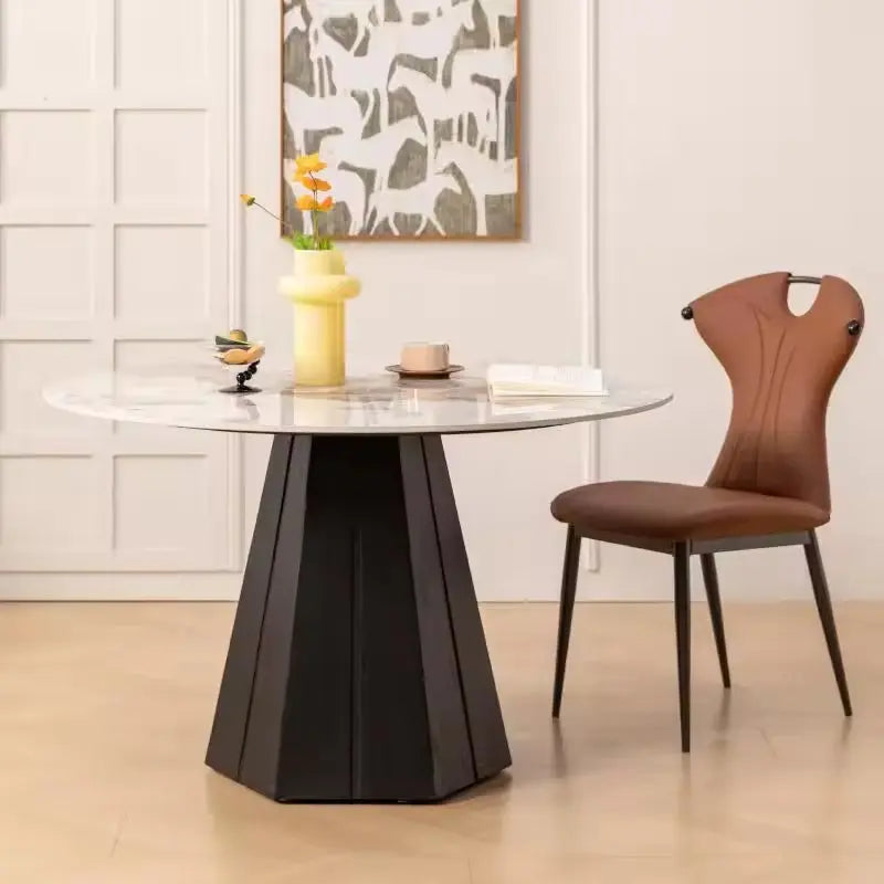 Luxury Hotel Commercial Restaurant Furniture Italian Designer Leather Dining Chairs High Back Marsiling