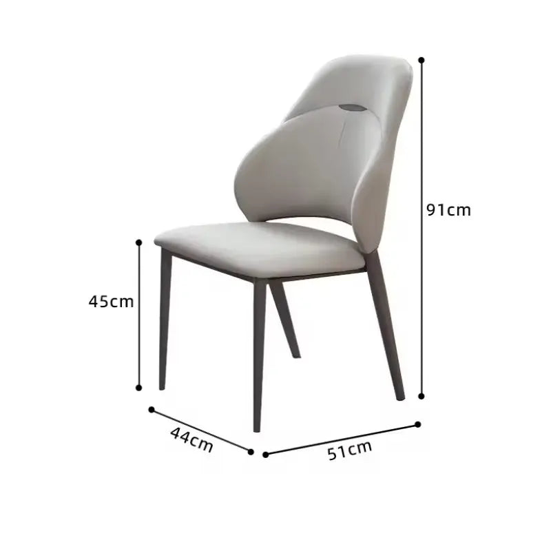 Luxury Design Leisure Sofa Upholstered Dining Chairs Metal Construction Dining Banquet Restaurant Home Chair Marsiling