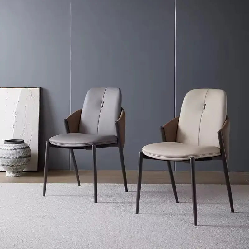 Scandinavian Modern Home Kitchen Furniture Nordic Style Steel Dining Chairs with Armrests Marsiling