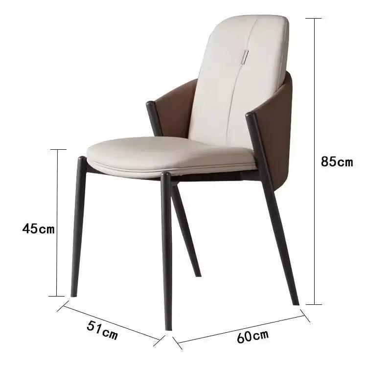 Scandinavian Modern Home Kitchen Furniture Nordic Style Steel Dining Chairs with Armrests Marsiling