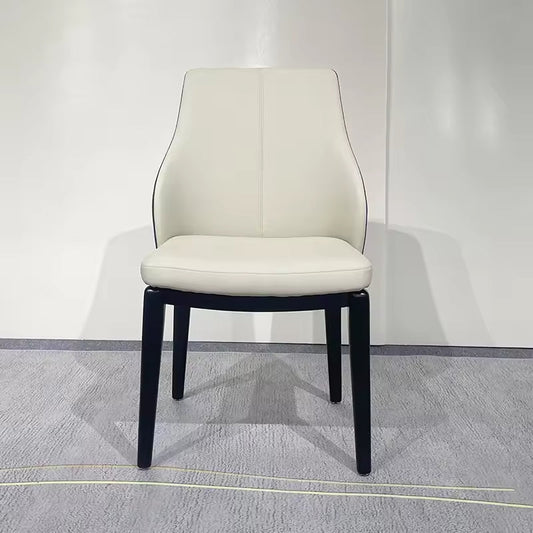Contract Furniture Solid Wood Restaurant Chair PU Leather Upholstered Dining Chair
