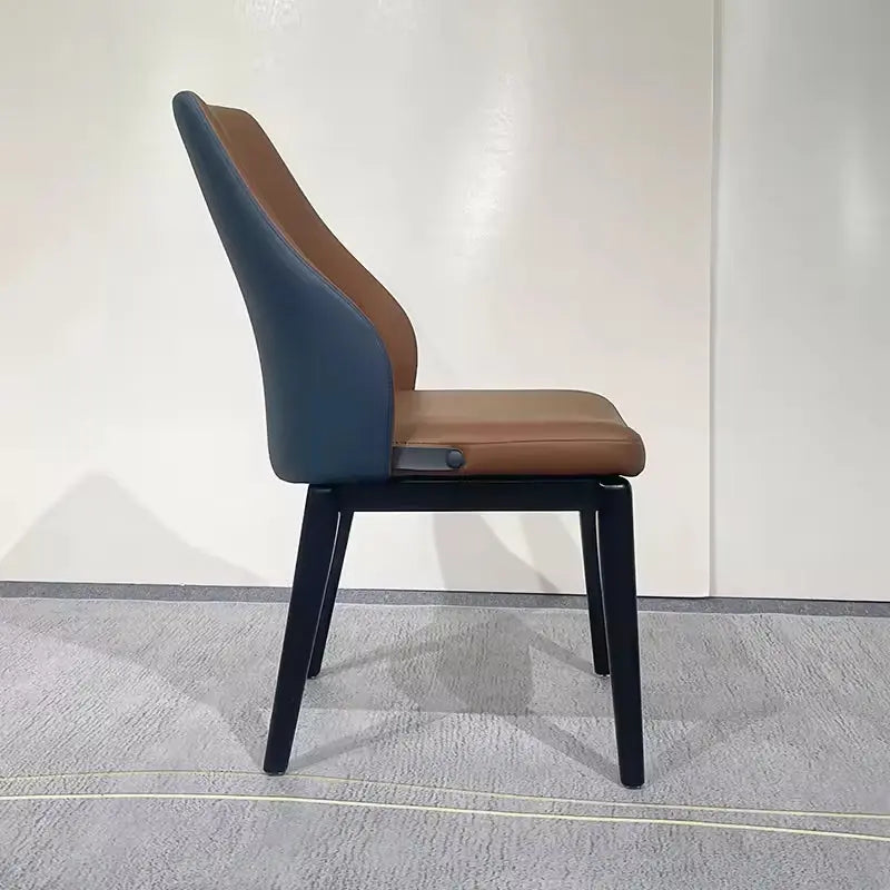 Contract Furniture Solid Wood Restaurant Chair PU Leather Upholstered Dining Chair Marsiling