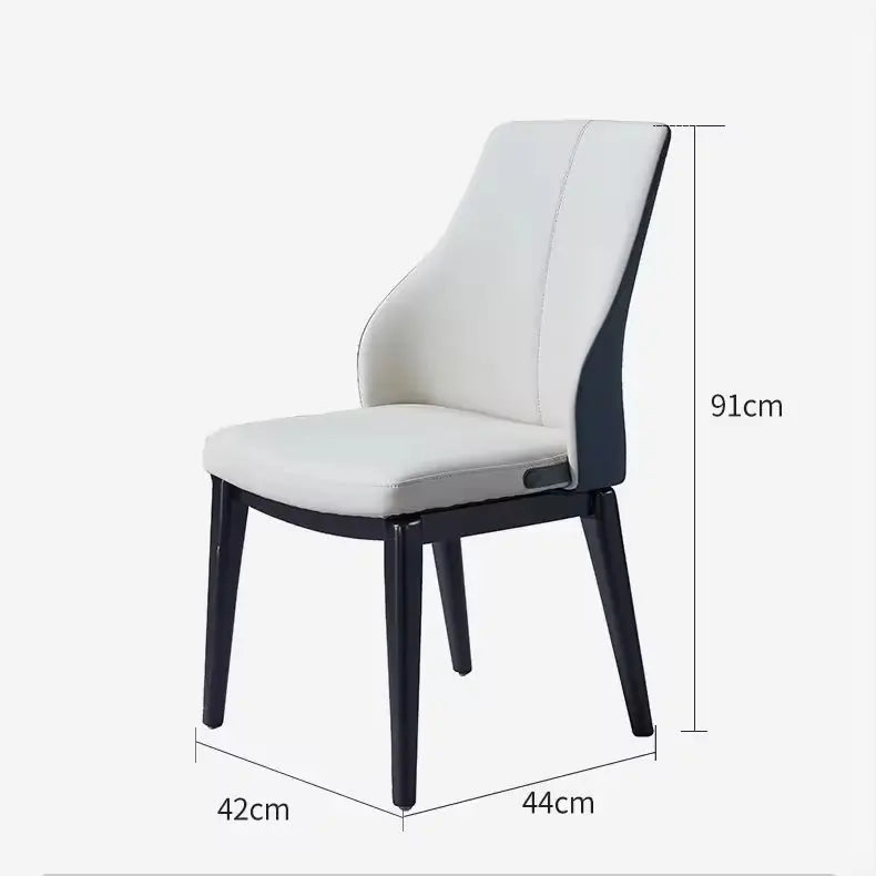 Contract Furniture Solid Wood Restaurant Chair PU Leather Upholstered Dining Chair Marsiling
