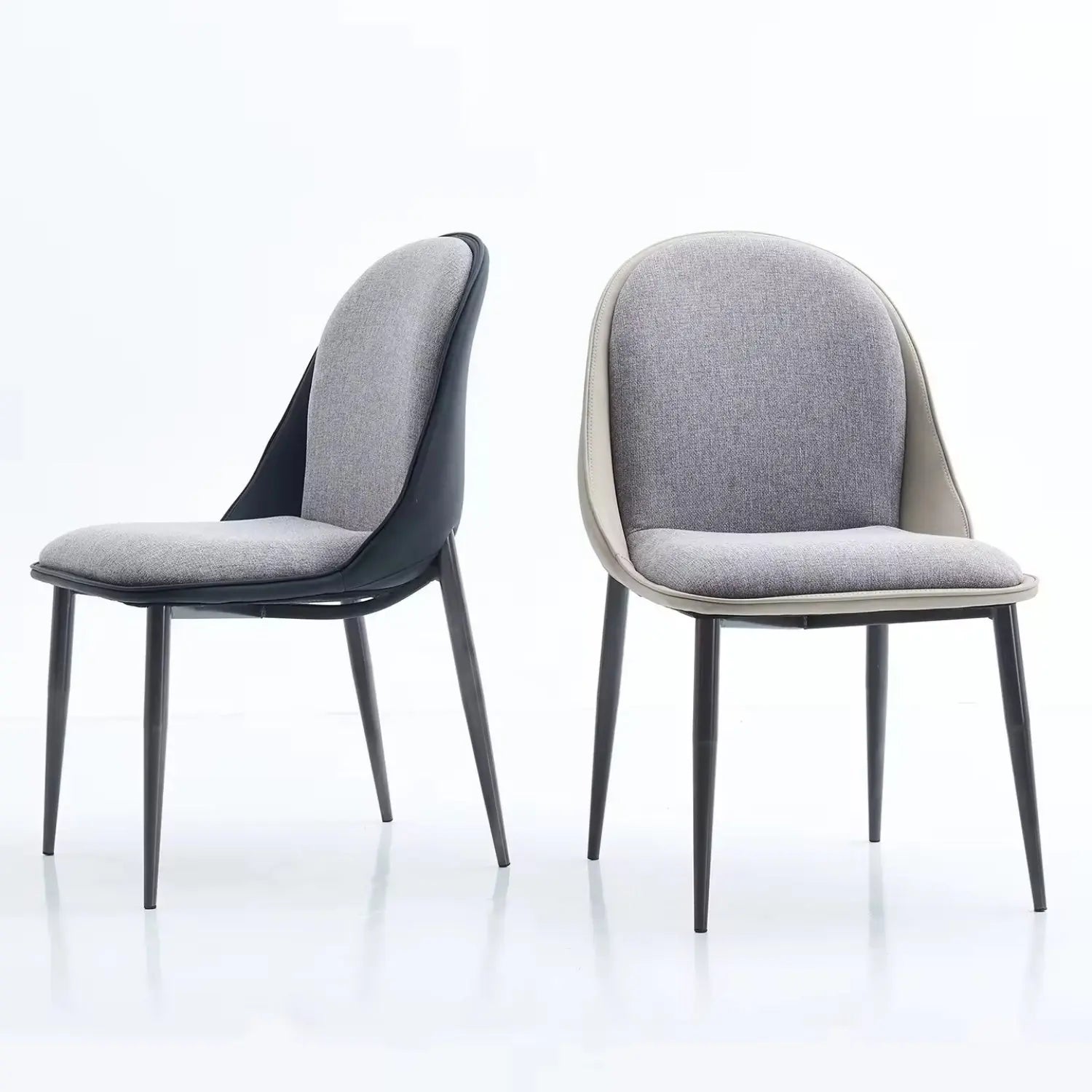 Upholstered Fabric Chairs Steel Legs for Kitchen Dining Bedroom Living Room Marsiling