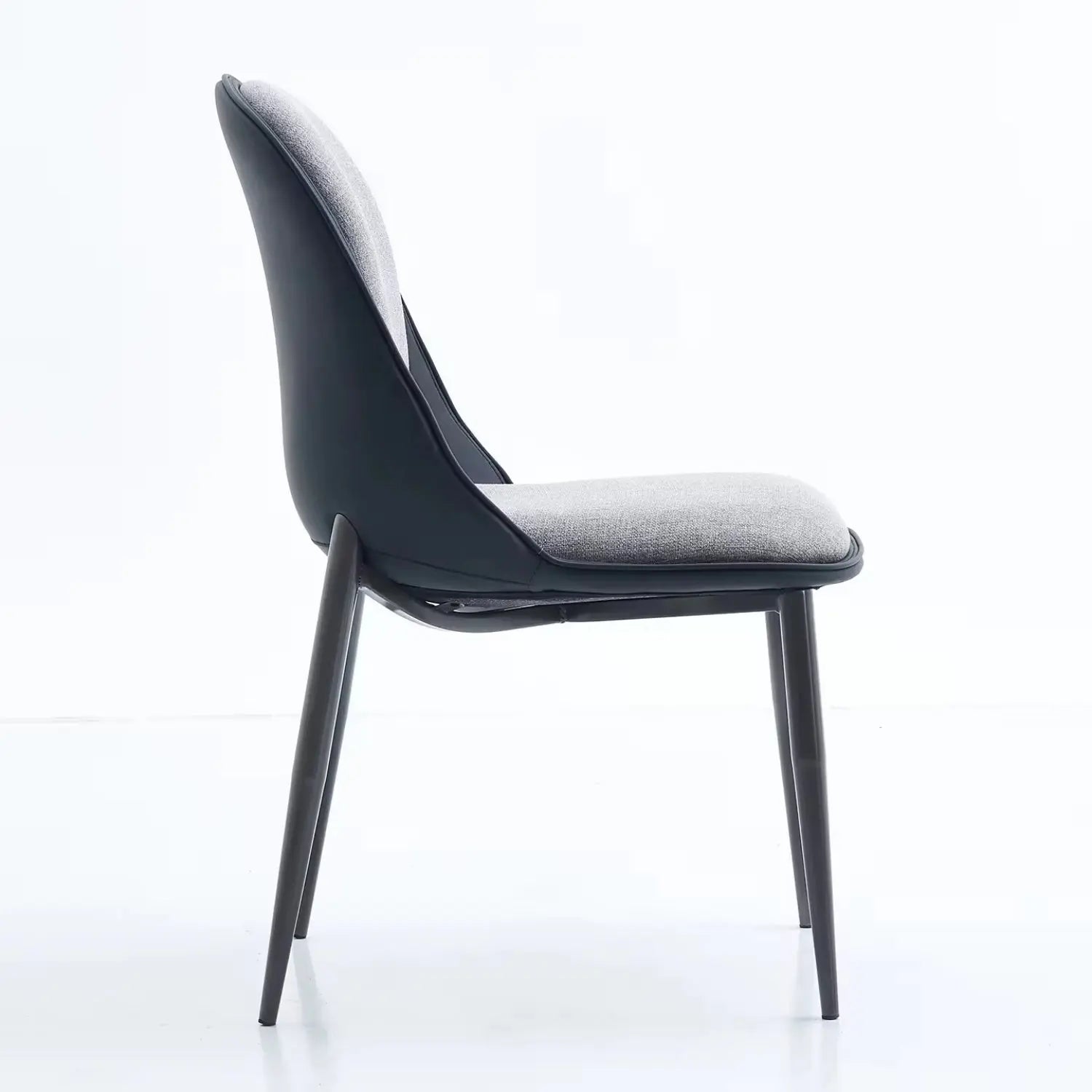 Upholstered Fabric Chairs Steel Legs for Kitchen Dining Bedroom Living Room Marsiling