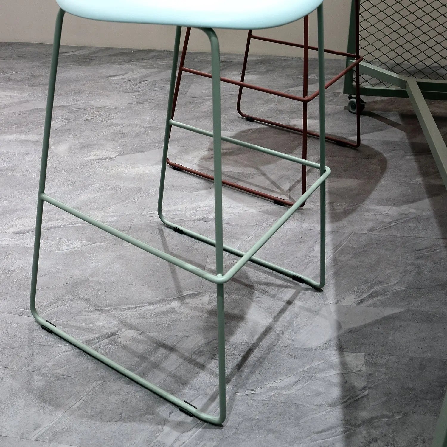 Modern Simple Front Desk Chair Coffee Shop High Stool Metal Foot Bar Marsiling