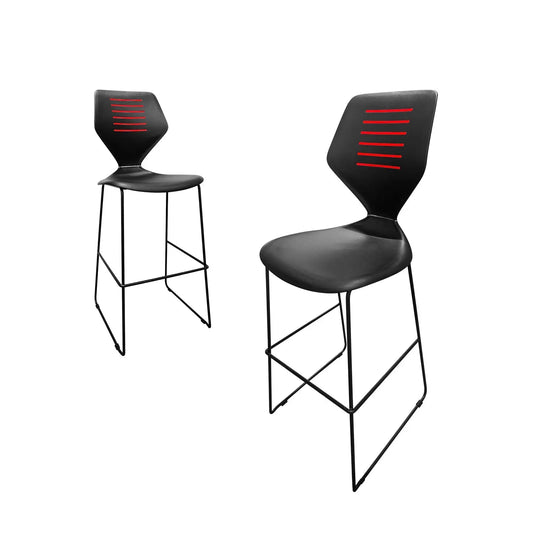 Modern Chair Furniture Elegant High Steel LegsBar Stool Chairs with Backrest Marsiling