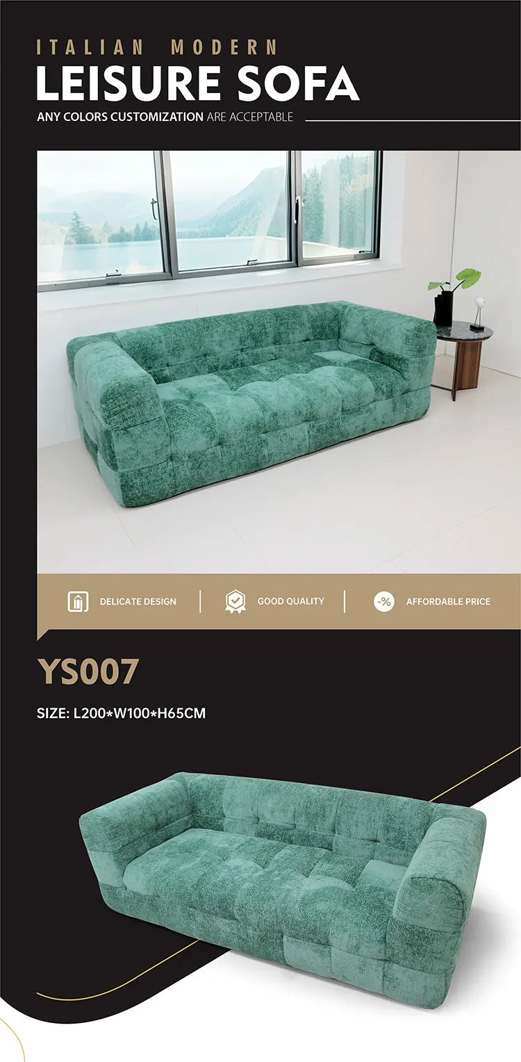 Minimalist Skeletonless Modular Sofa: Vacuum-Rolled Compressed 2M 050# Marsiling