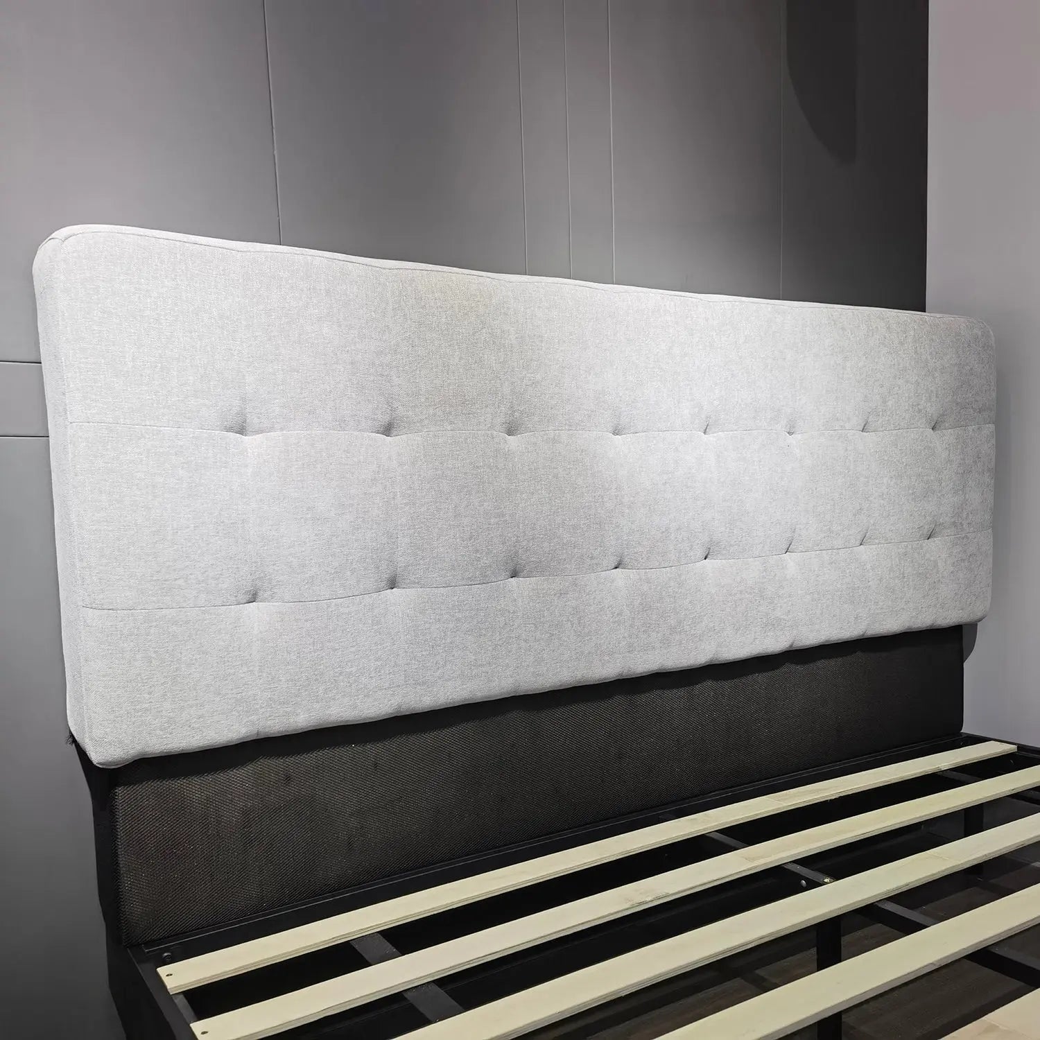 Soft Fabric Headboard Bed Frame Easy Assembly Queen/King Small Package Marsiling