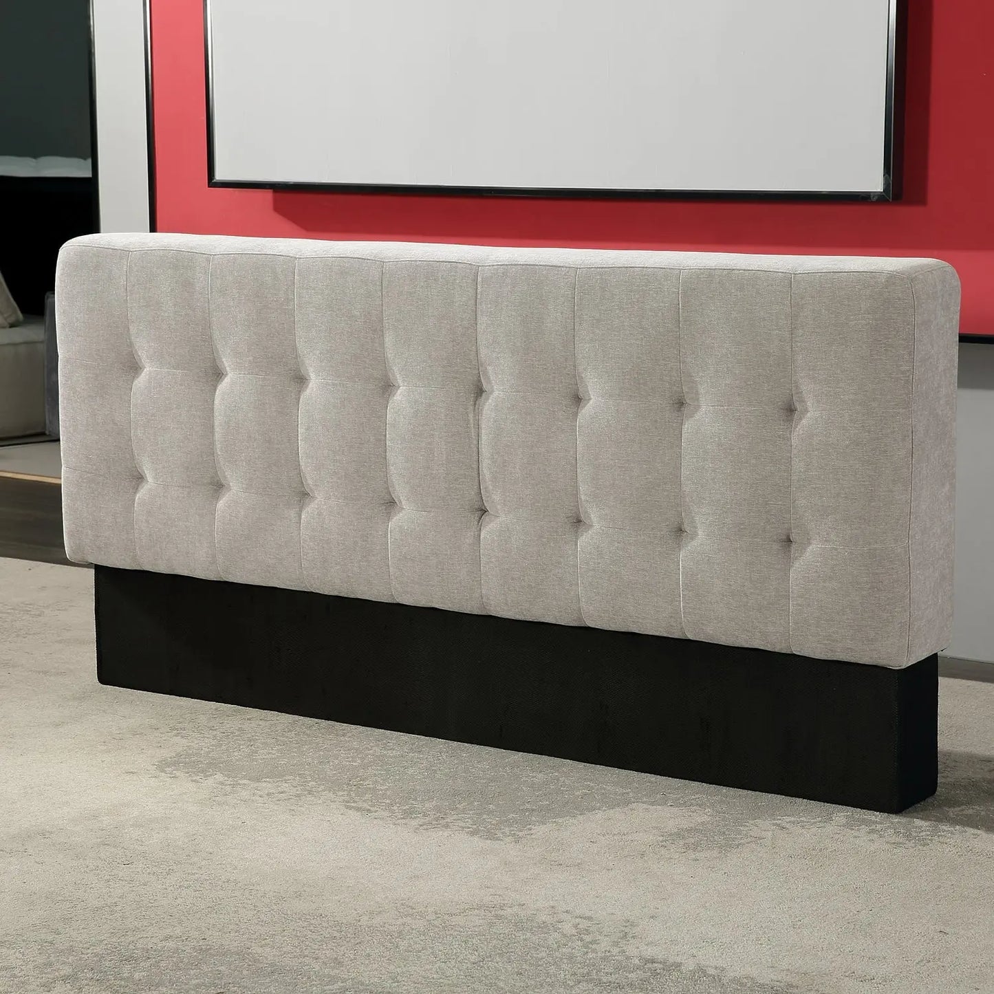 Soft Fabric Headboard Bed Frame Easy Assembly Queen/King Small Package Marsiling