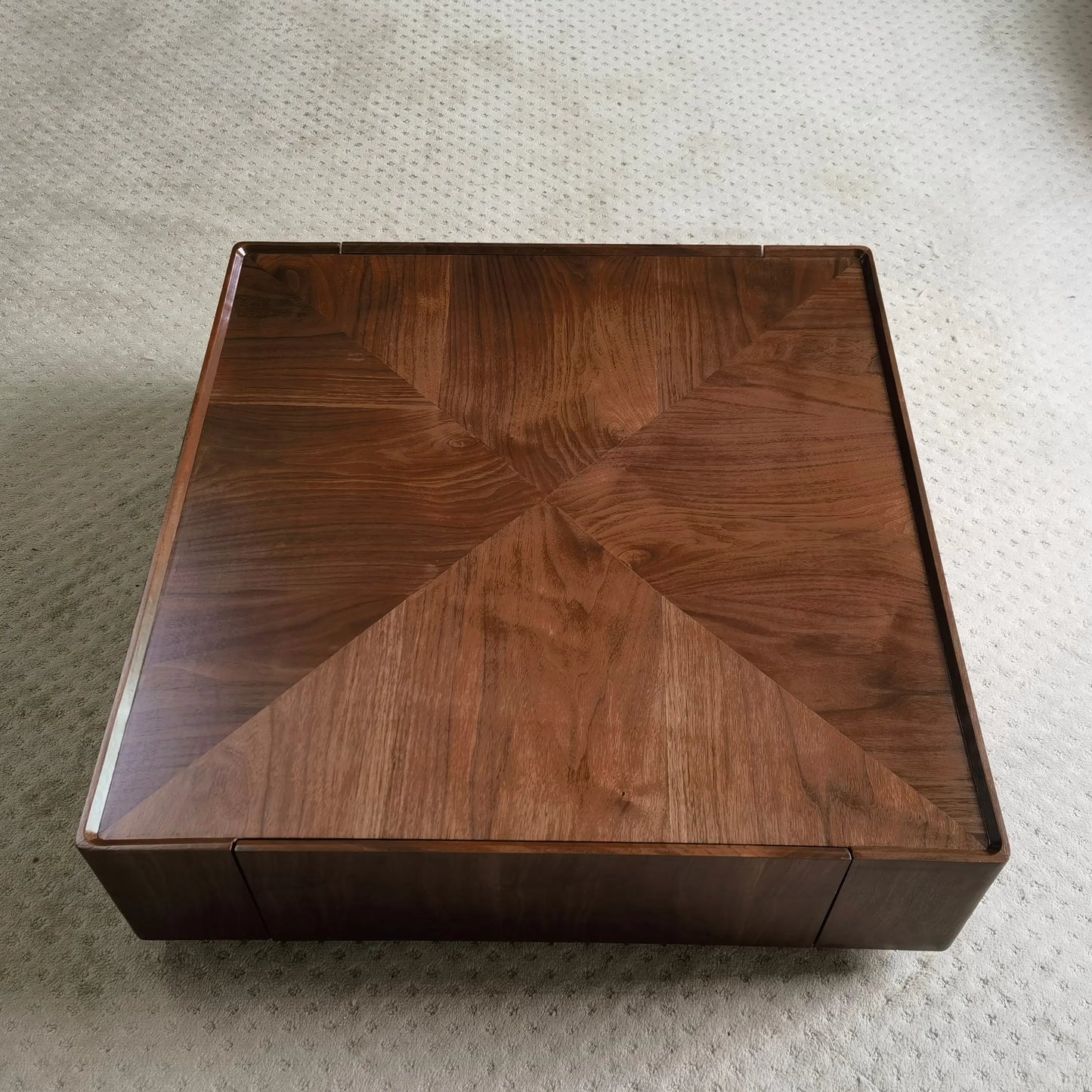 Nordic Style Home Decoration Living Room Center Table Wood Top Square Coffee Table Set with Drawer Marsiling