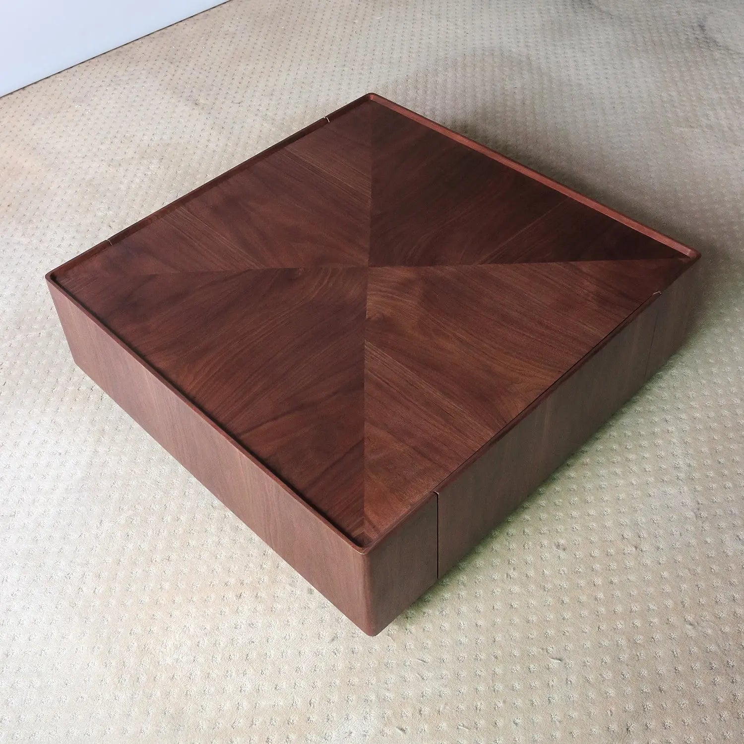 Nordic Style Home Decoration Living Room Center Table Wood Top Square Coffee Table Set with Drawer Marsiling