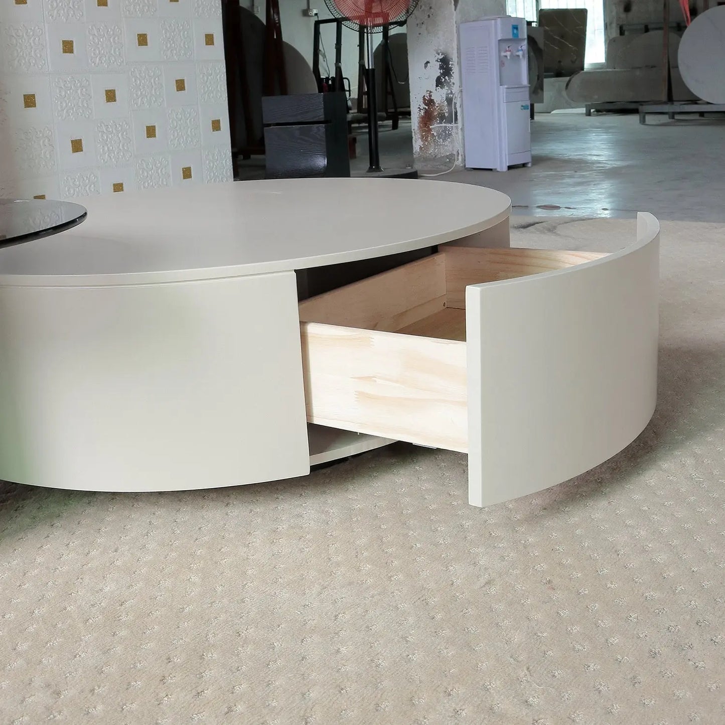 White Coffee Table with Nordic Minimalist Style Landing MDF Coffee Table Marsiling