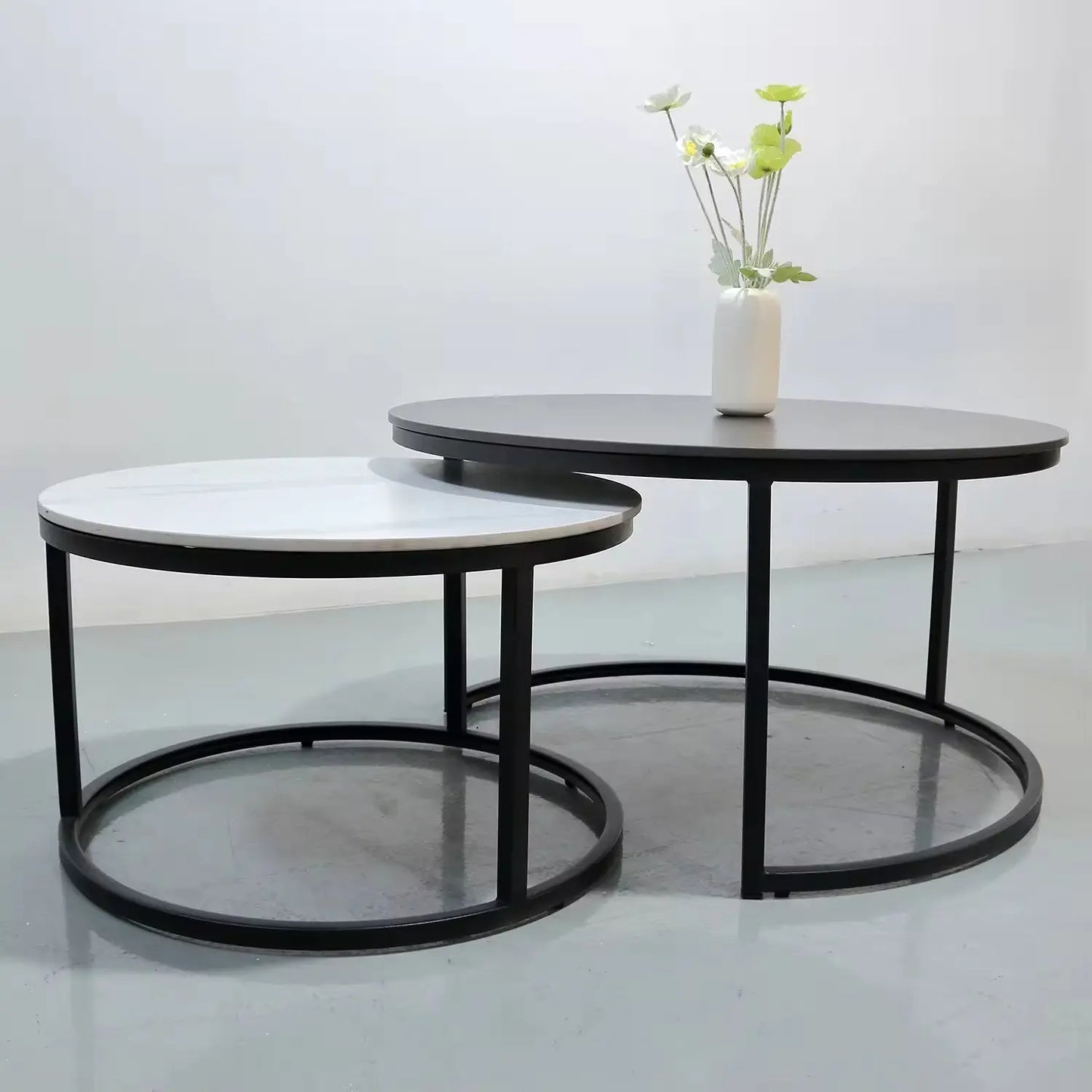 Light Luxury Accent Furniture Round Coffee Table Modern Couch Center Table Leisure Nesting Tables Marsiling