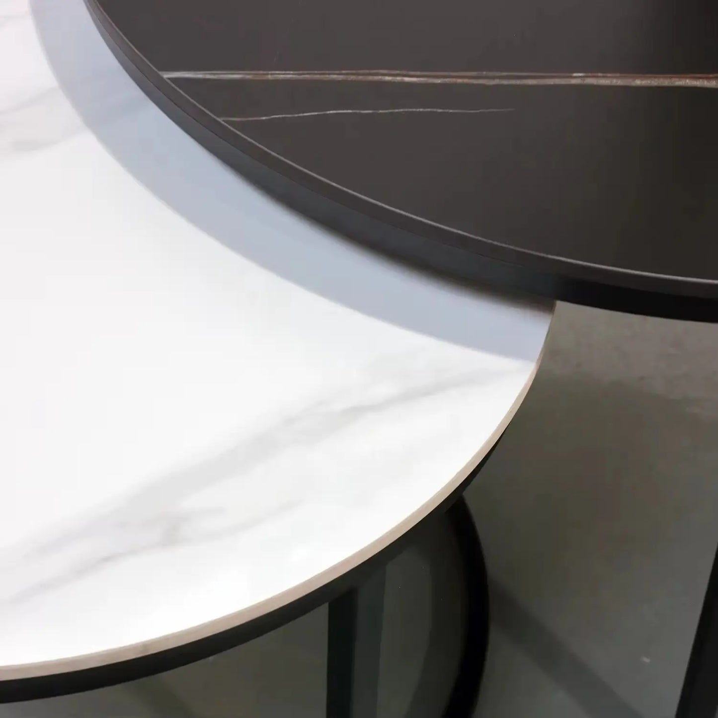Light Luxury Accent Furniture Round Coffee Table Modern Couch Center Table Leisure Nesting Tables Marsiling