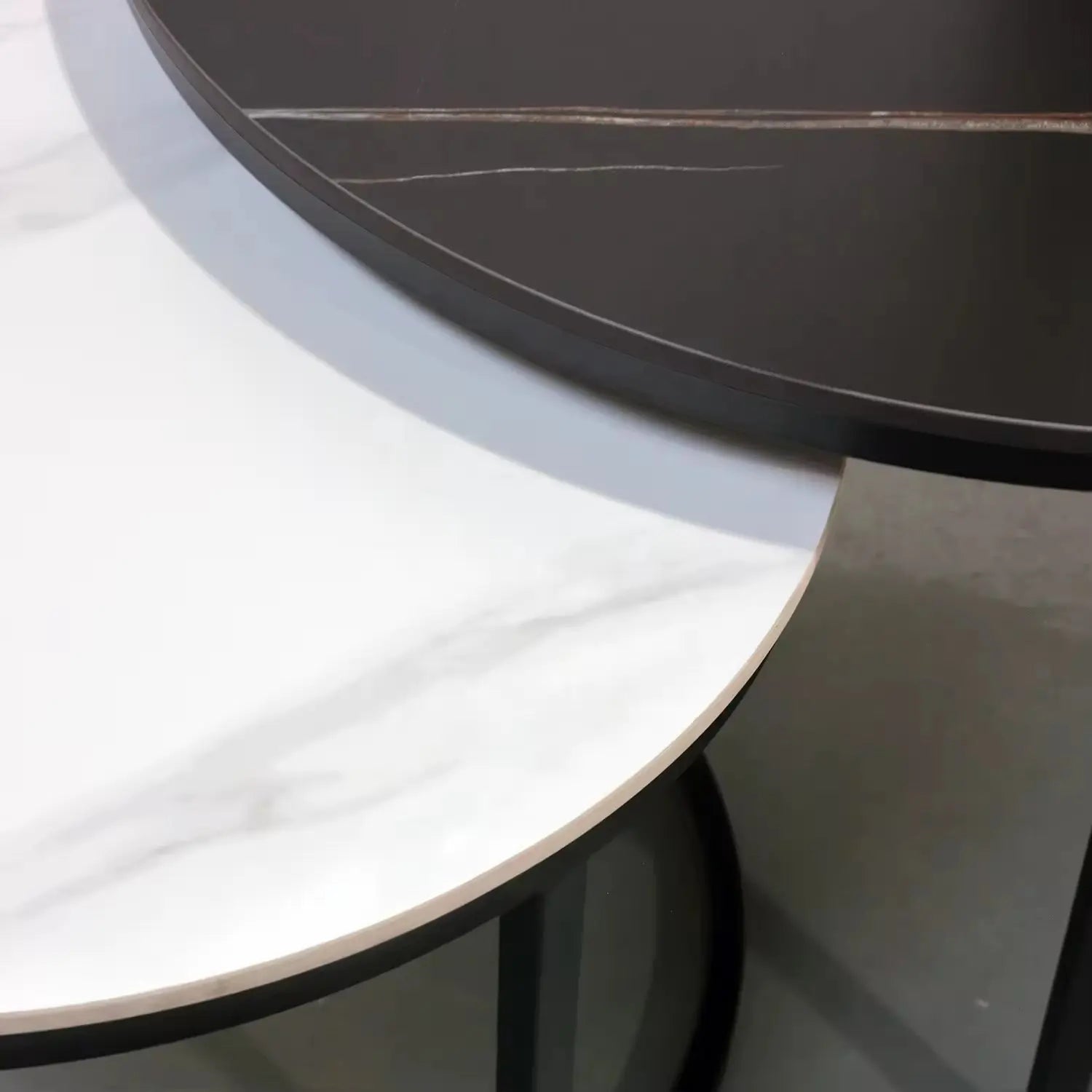 Light Luxury Accent Furniture Round Coffee Table Modern Couch Center Table Leisure Nesting Tables Marsiling