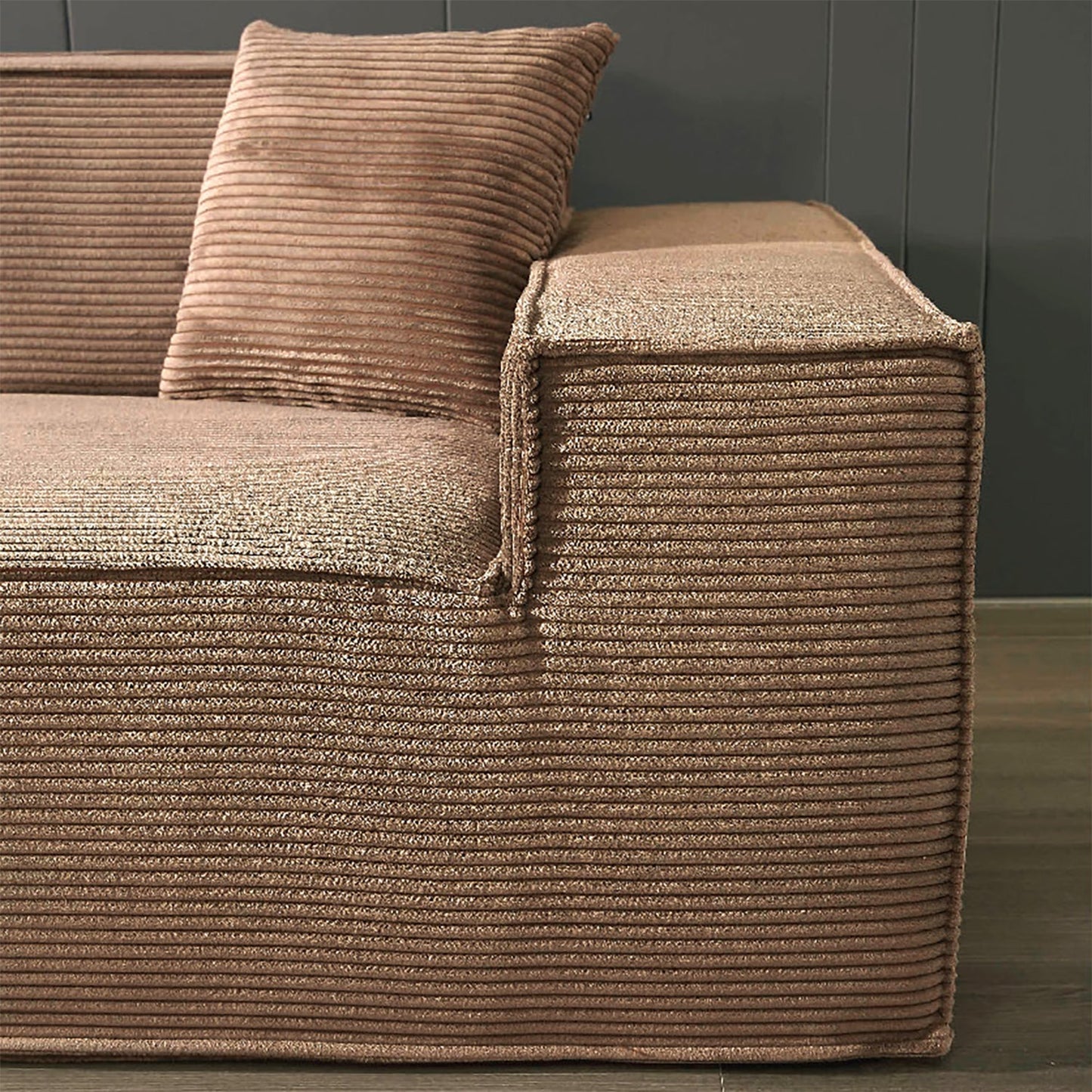 Modular Sectional Couch Corduroy Compressed Sofa in a Box Living Room Marsiling