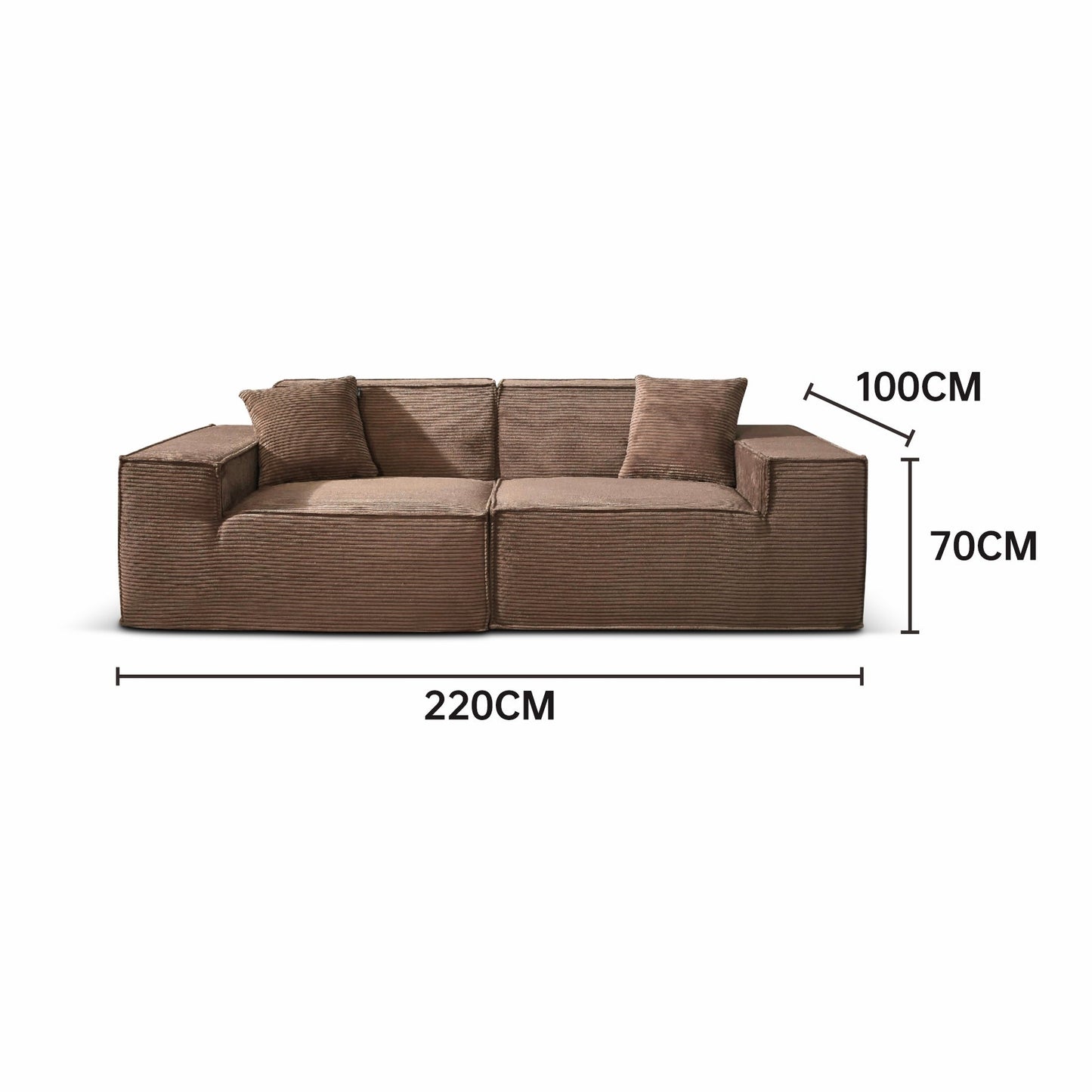 Modular Sectional Couch Corduroy Compressed Sofa in a Box Living Room Marsiling