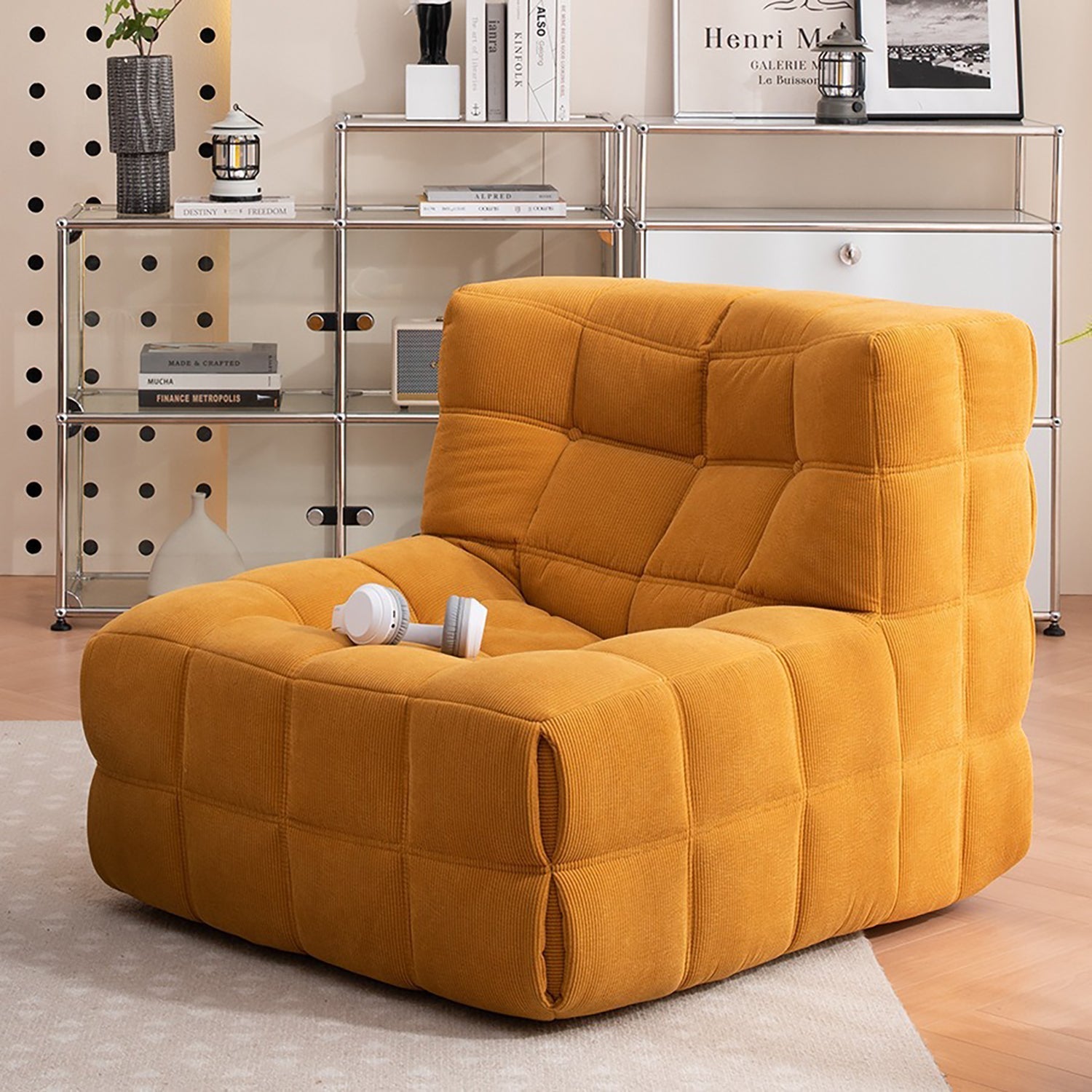 Cozy Lazy Sofa Couch Chair Bedroom Compressed Modular Single Sofa Marsiling
