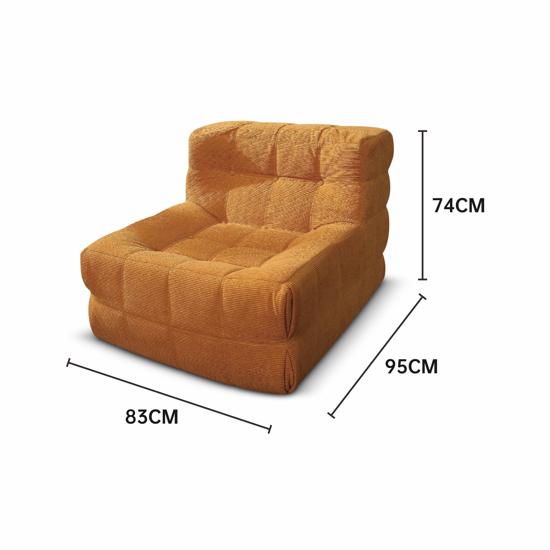 Cozy Lazy Sofa Couch Chair Bedroom Compressed Modular Single Sofa Marsiling