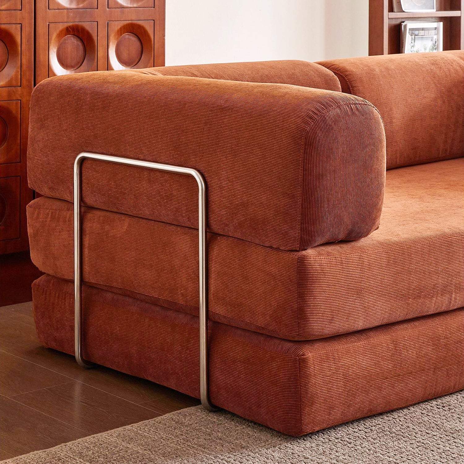 Vacuum Compressed Sectional Sofa Living Room Foldable Modern Sofa Bed Marsiling