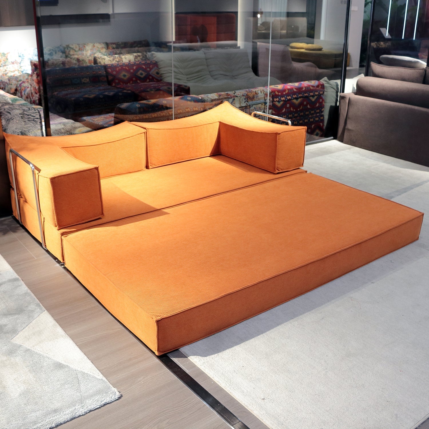 Vacuum Compression Packing Sofa Bed Compressed Sectional  Fabric Sofa Marsiling