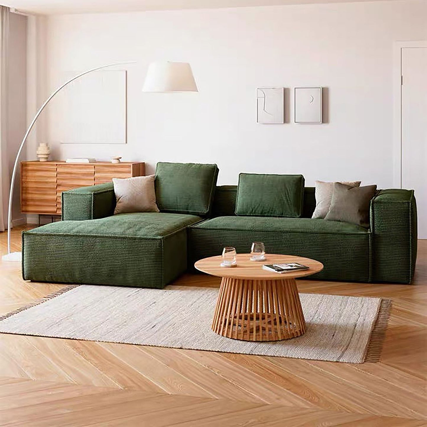 Compression Sofa L Shape Living Room Sectional Couch Modular Compressed Sofas
