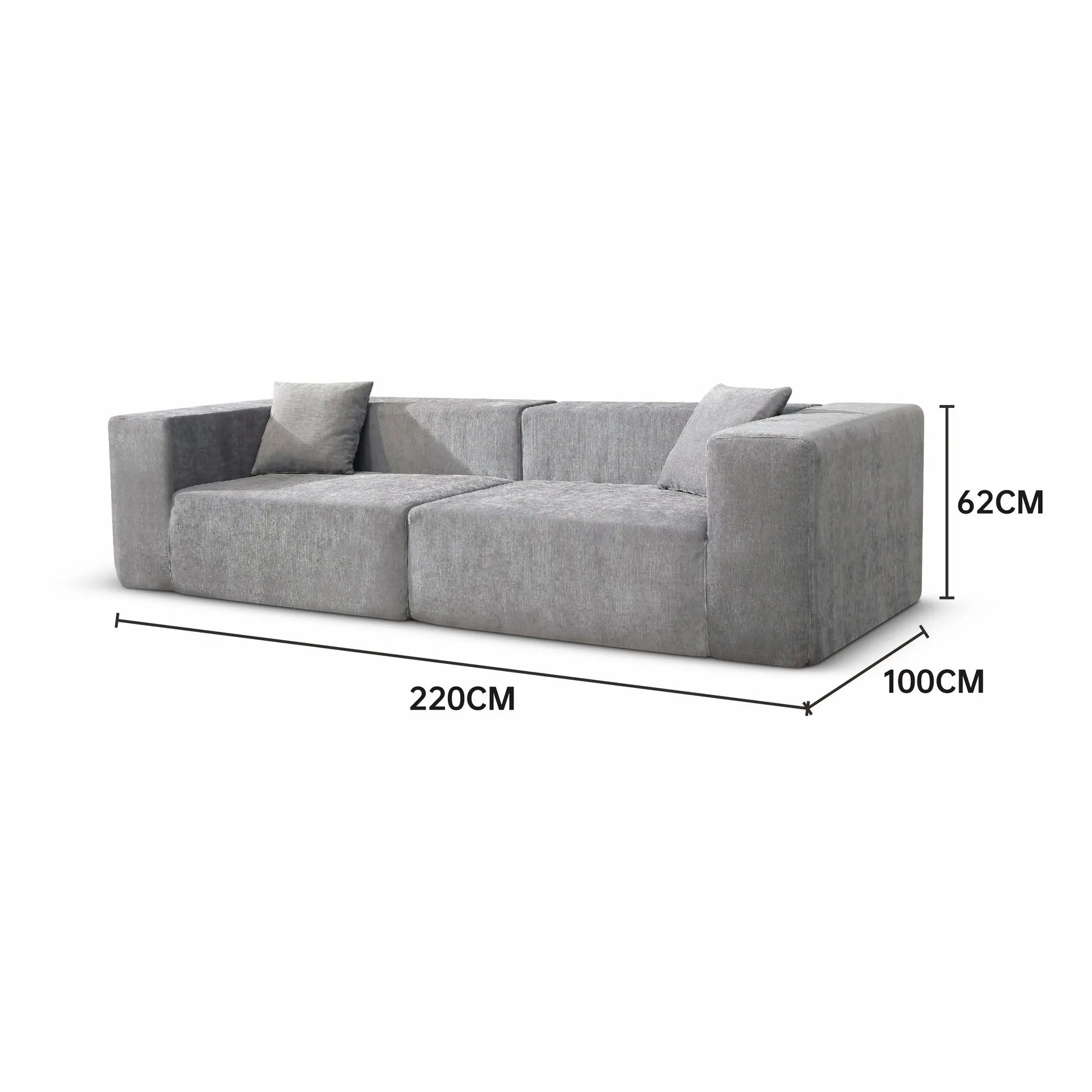 Modern Compressed Sofa Three Seater Modular Sectional Couch for Living Room Marsiling