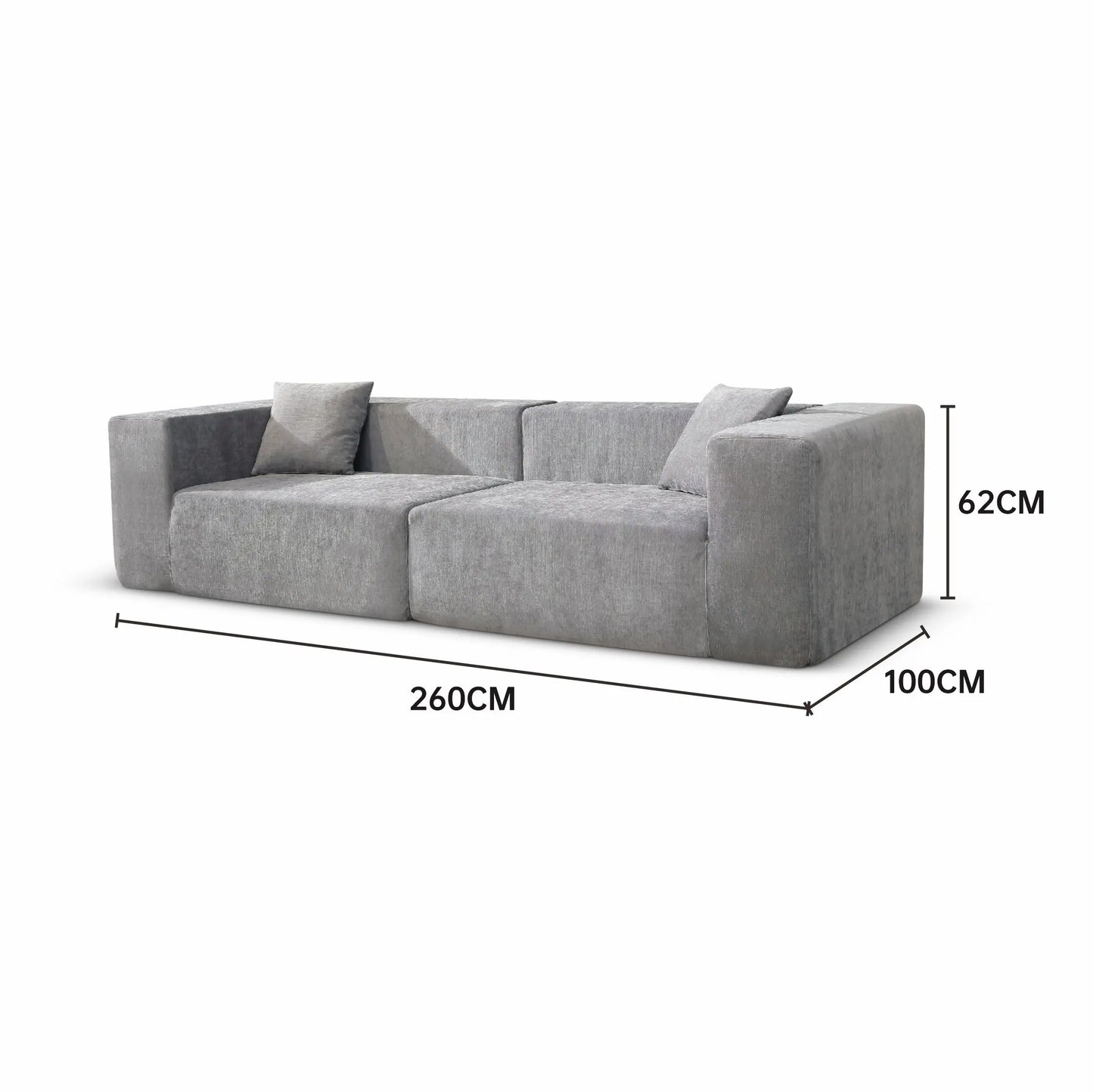 Modern Compressed Sofa Three Seater Modular Sectional Couch for Living Room Marsiling