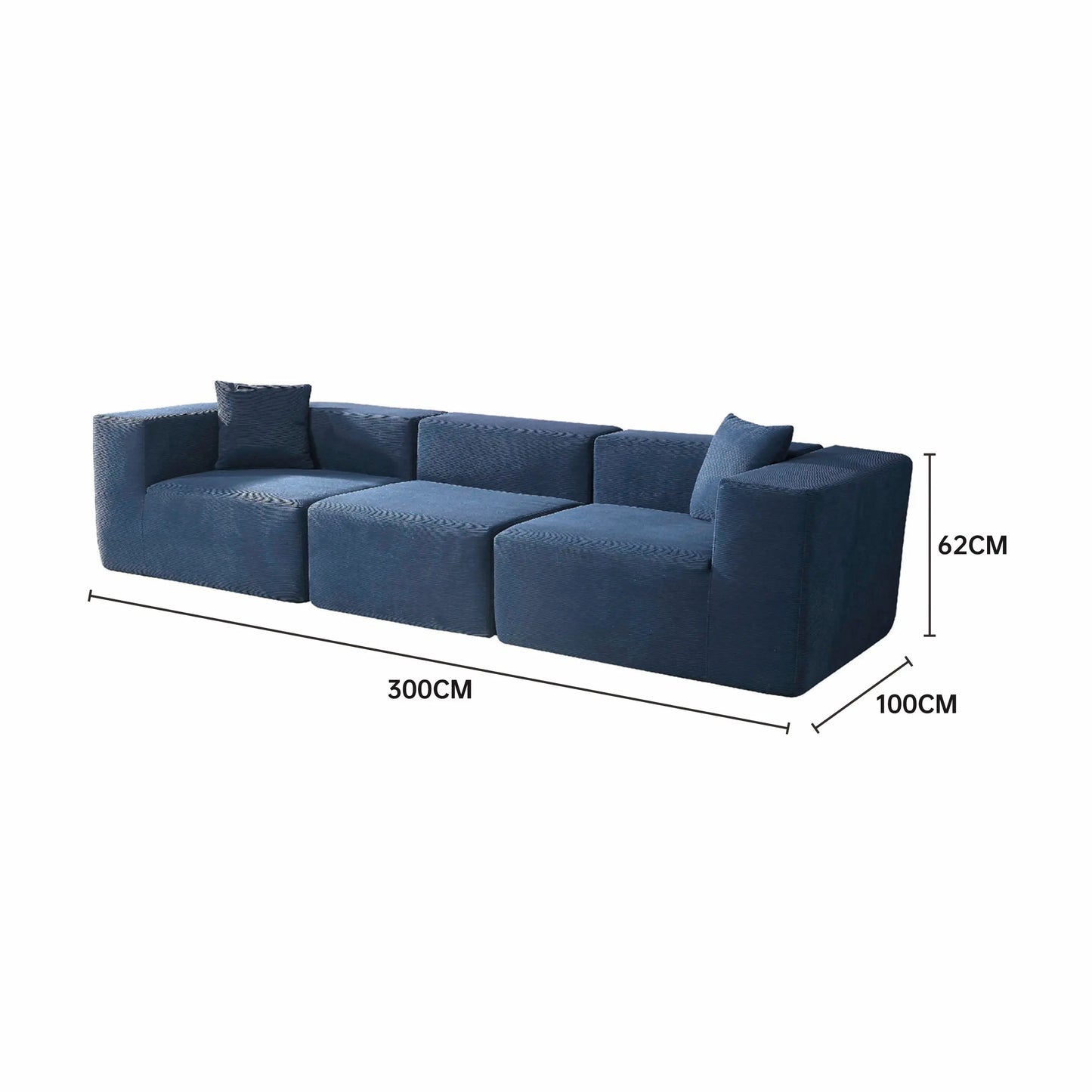 Modern Compressed Sofa Three Seater Modular Sectional Couch for Living Room Marsiling
