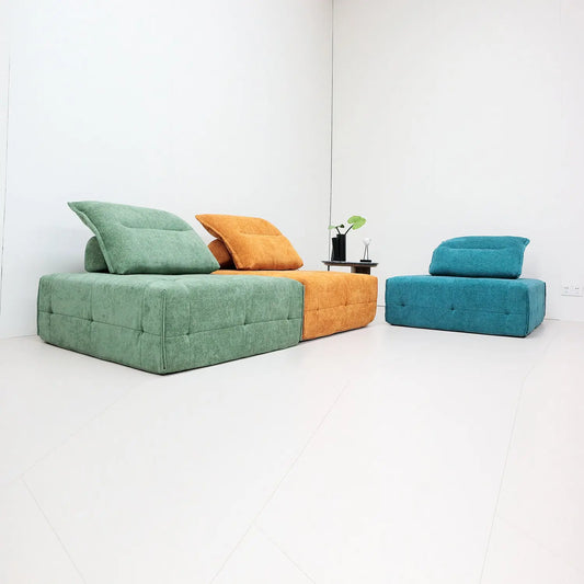 Vacuum Compressed Sofa Full Foam Corner Couch Modern Fabric Compression Sofa Marsiling